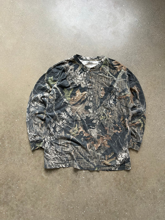 Vintage Woodland Camo Longsleeve Shirt - L