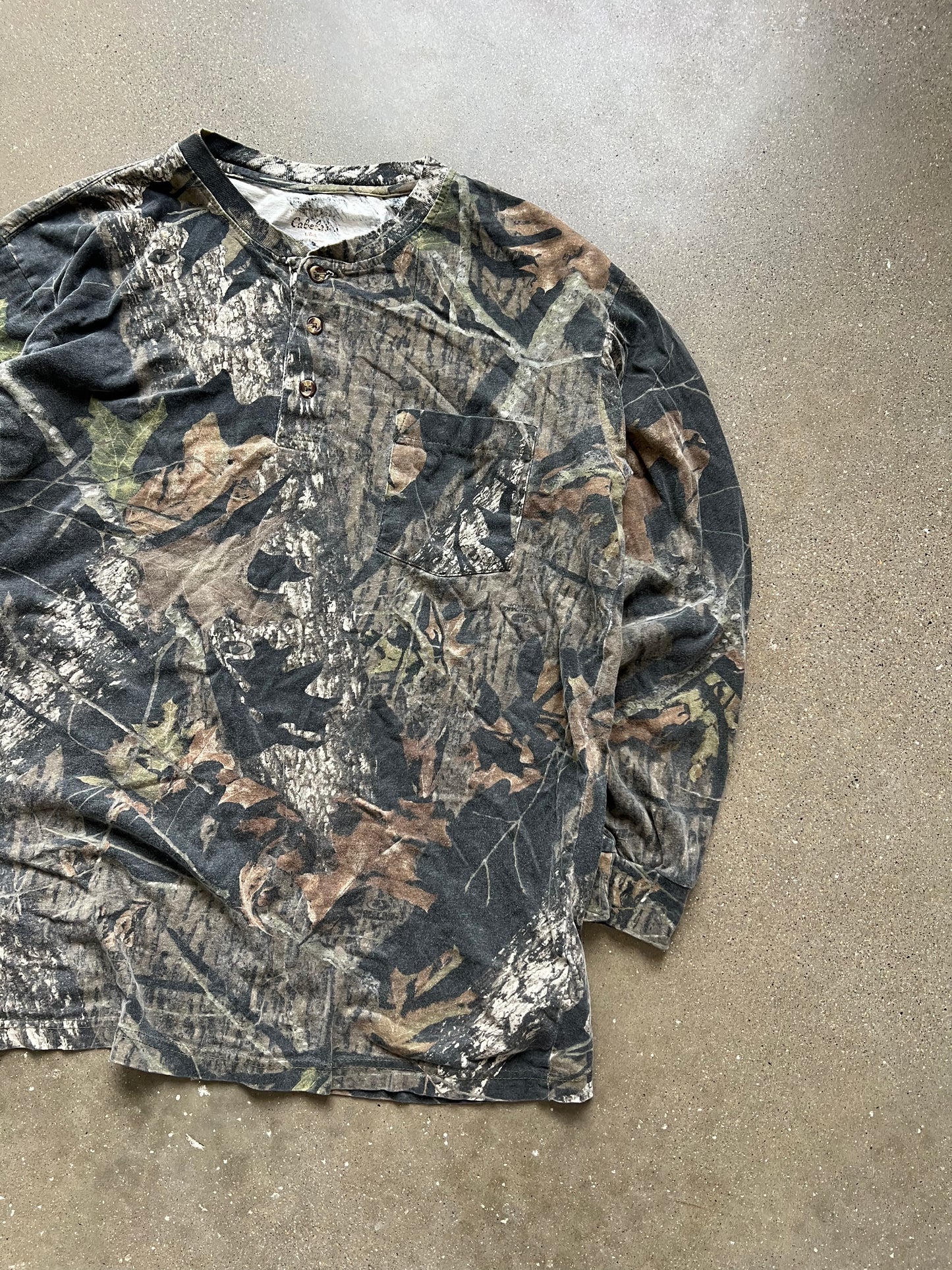 Vintage Woodland Camo Longsleeve Shirt - L