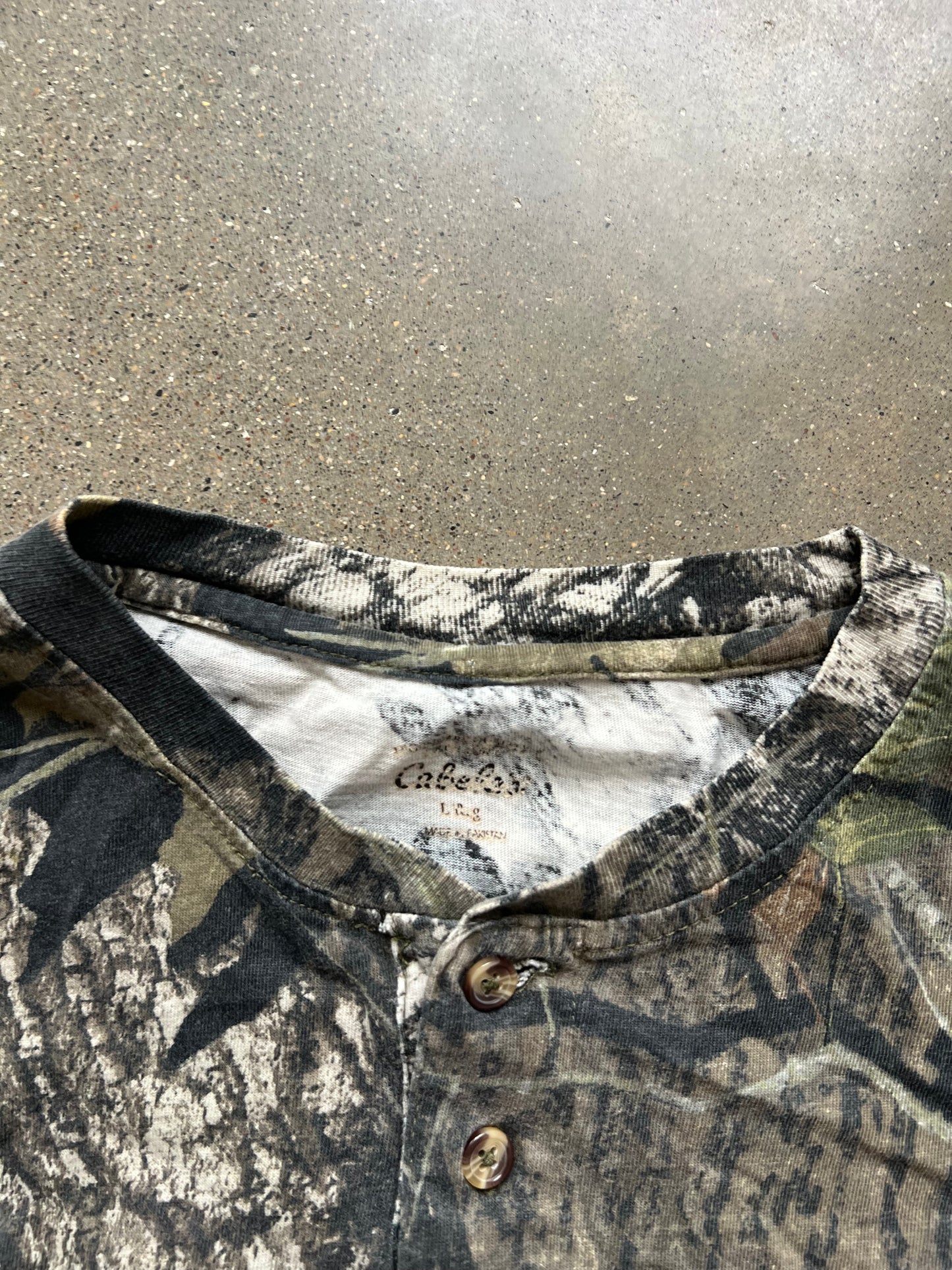 Vintage Woodland Camo Longsleeve Shirt - L