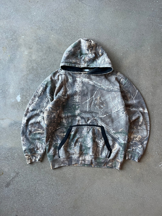 Vintage Faded Camo RealTree Hoodie - L