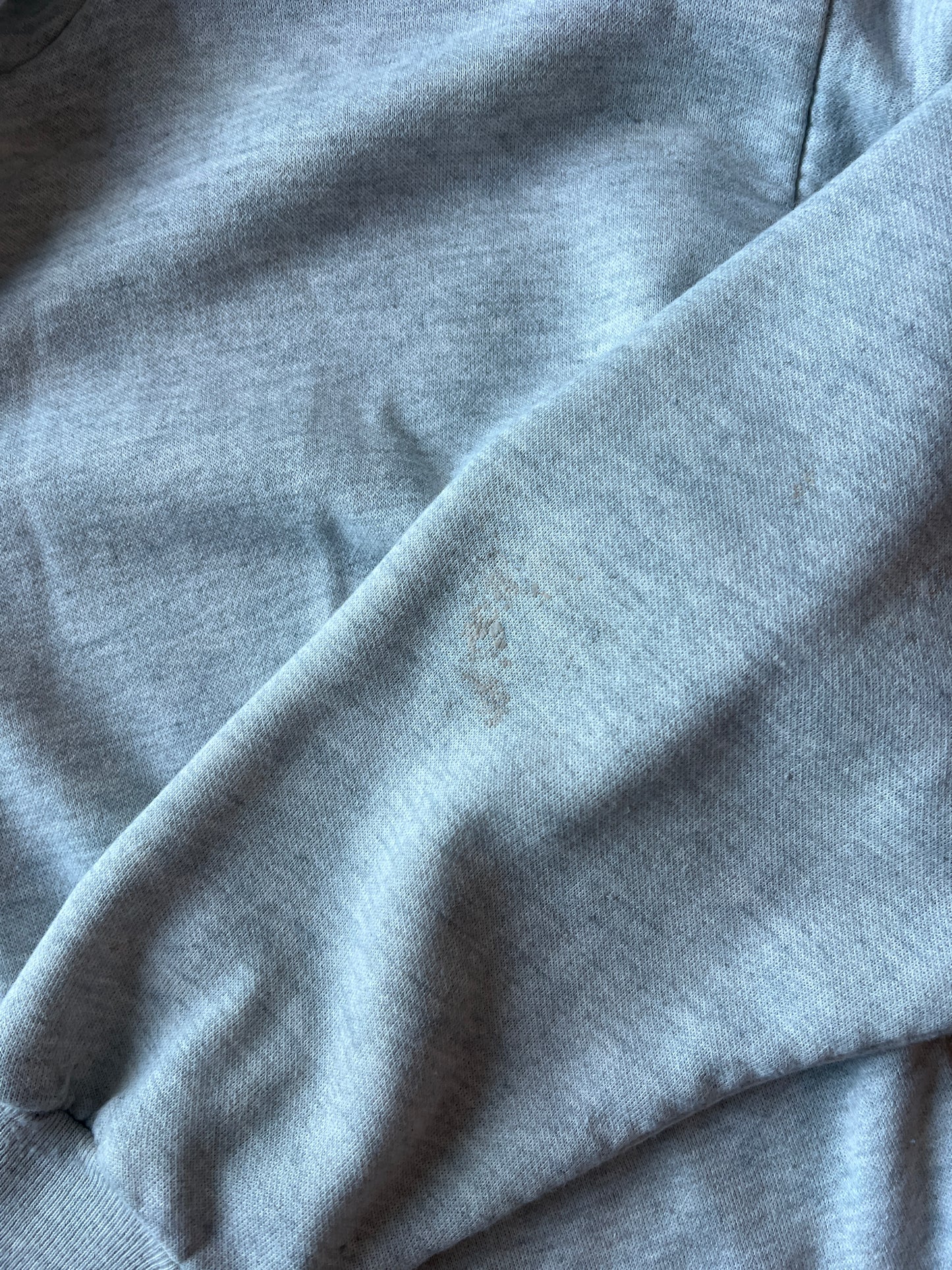 Vintage Pastel White Thermal Lined Hoodie - L