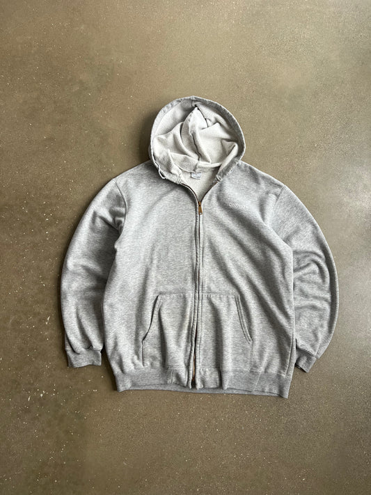 Vintage Grey Carhartt Zip Up Hoodie - L