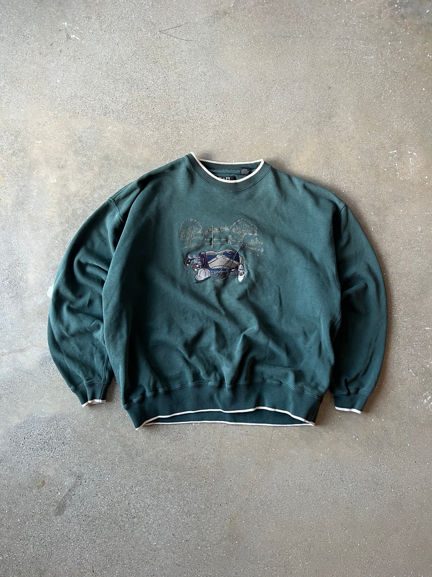 Vintage Green Croft & Borrow Golf Crew - XL