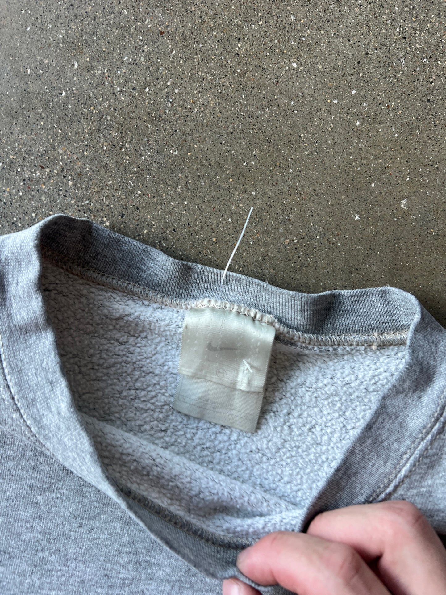 Vintage Grey Nike Swoosh Crew - M