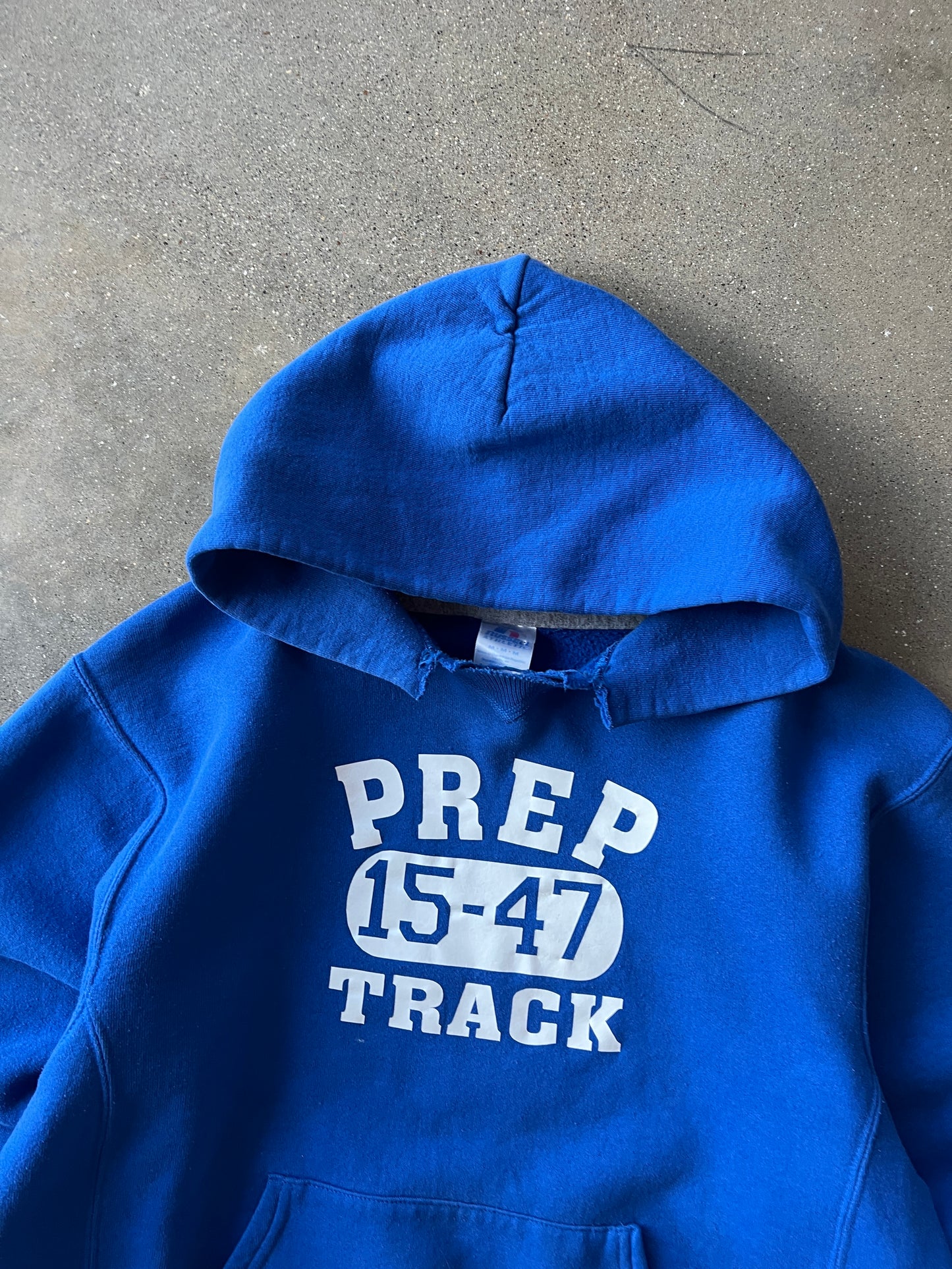 Vintage Sky Blue Russell Athletic Track Hoodie - L