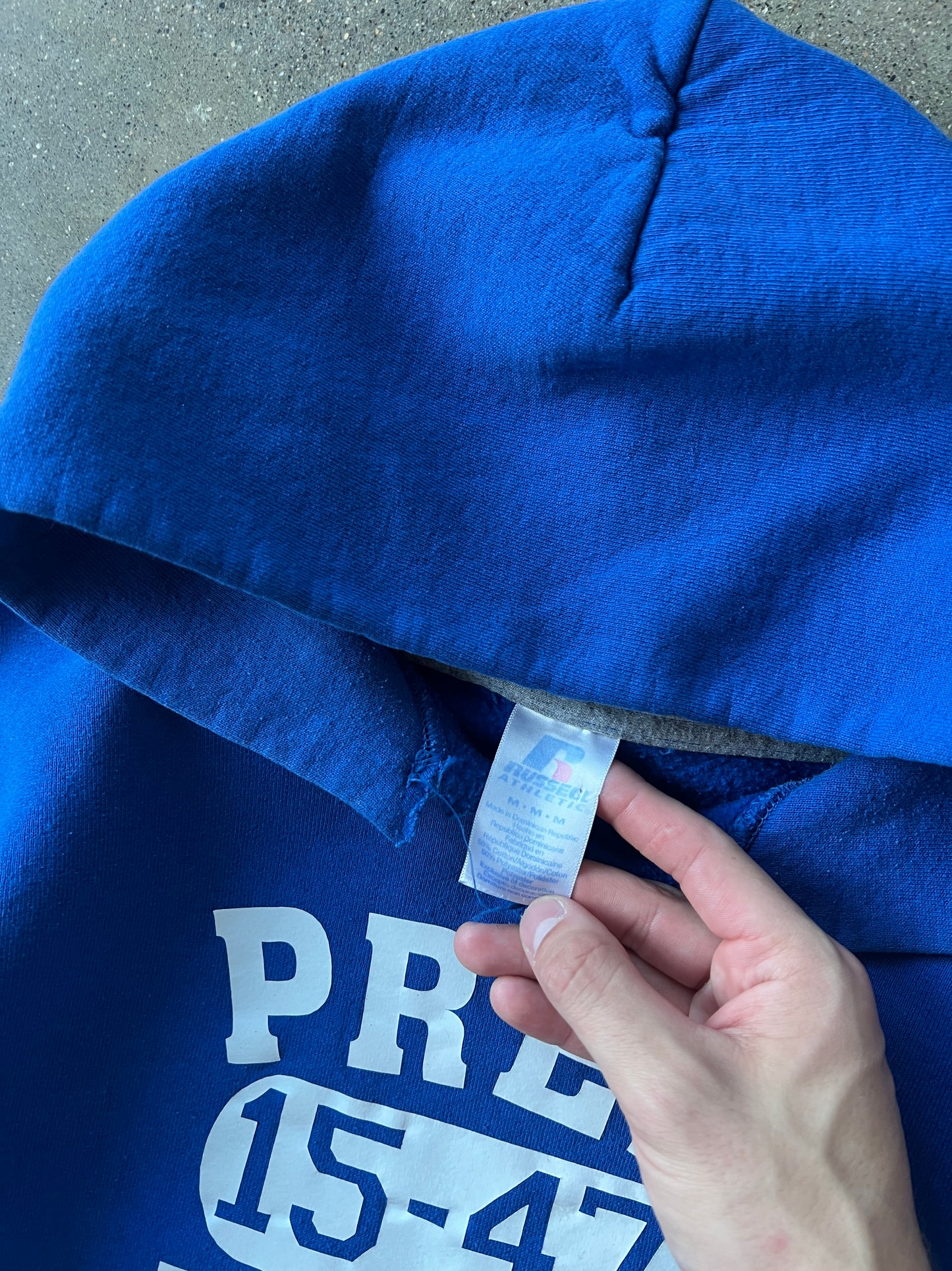 Vintage Sky Blue Russell Athletic Track Hoodie - L