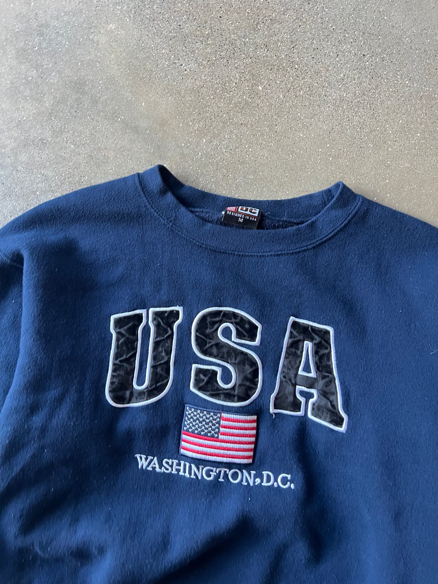 Vintage Navy Blue USA Crew - XS