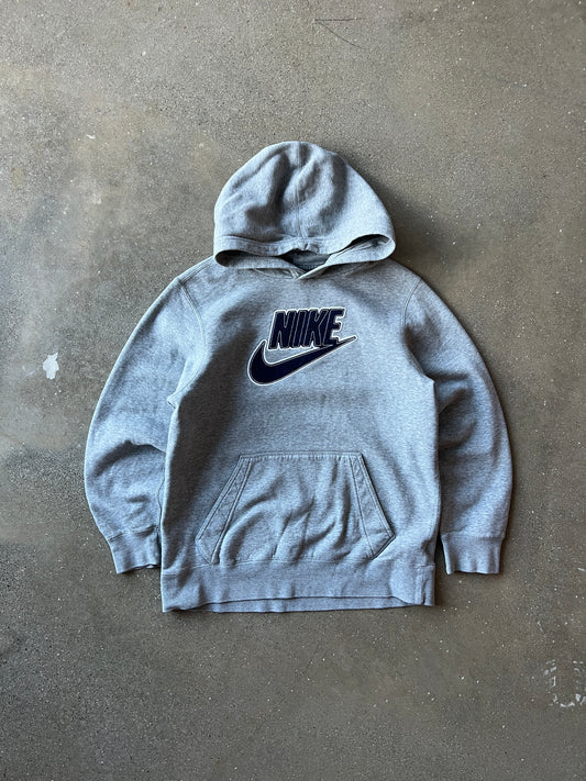 Vintage Grey Nike Spellout Hoodie - M