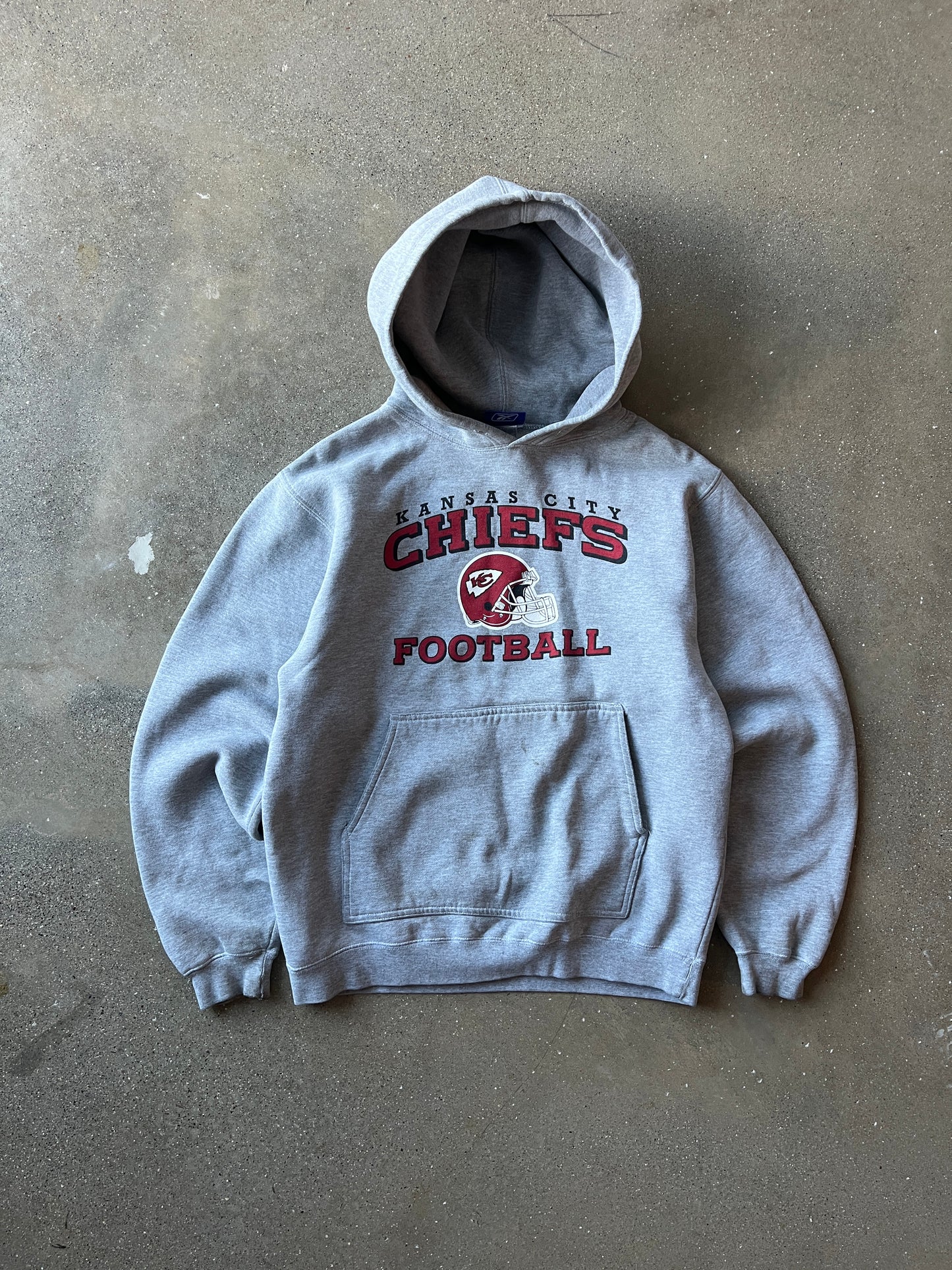 Vintage Grey Kansas City Chiefs Hoodie - M