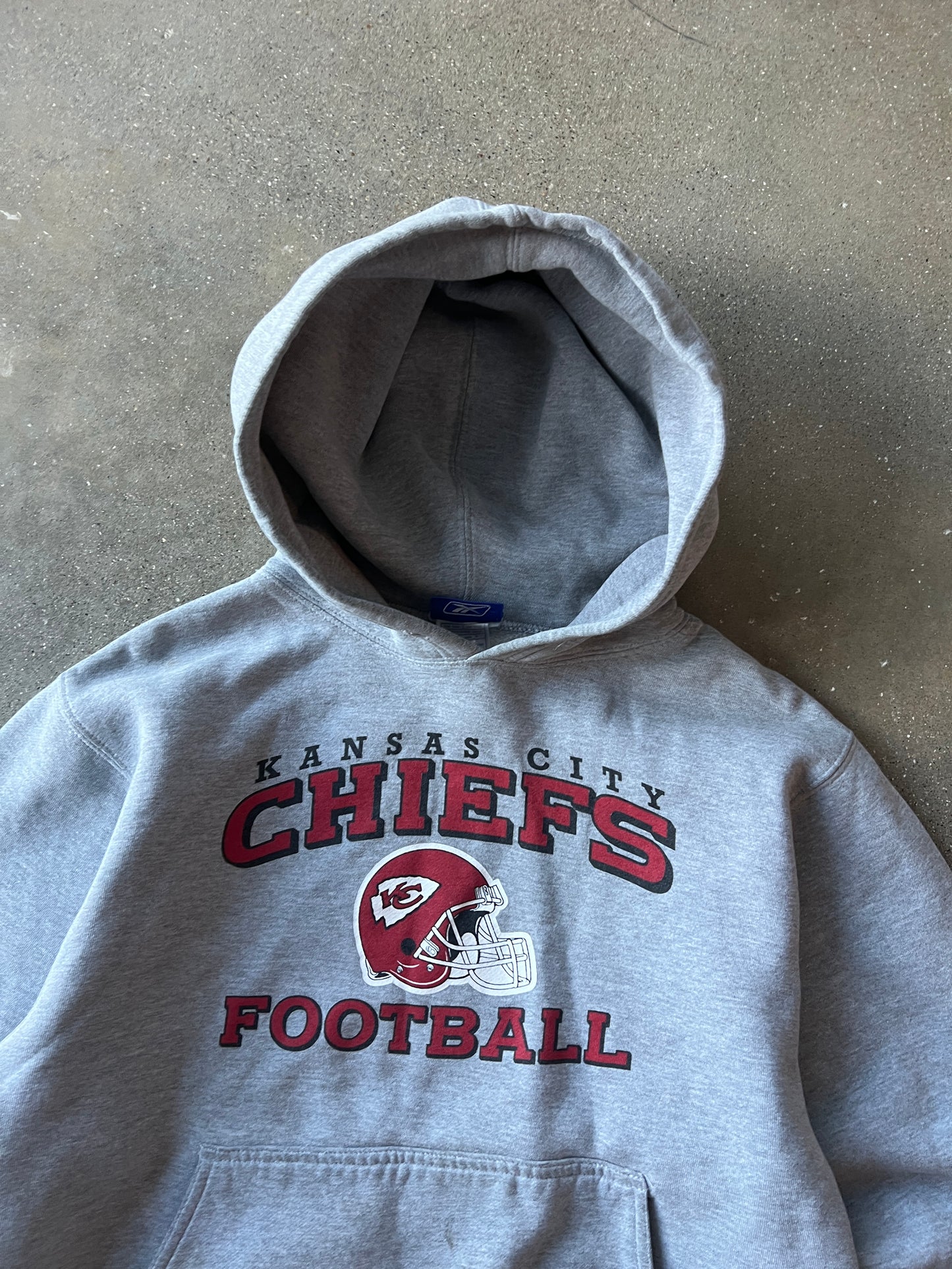 Vintage Grey Kansas City Chiefs Hoodie - M