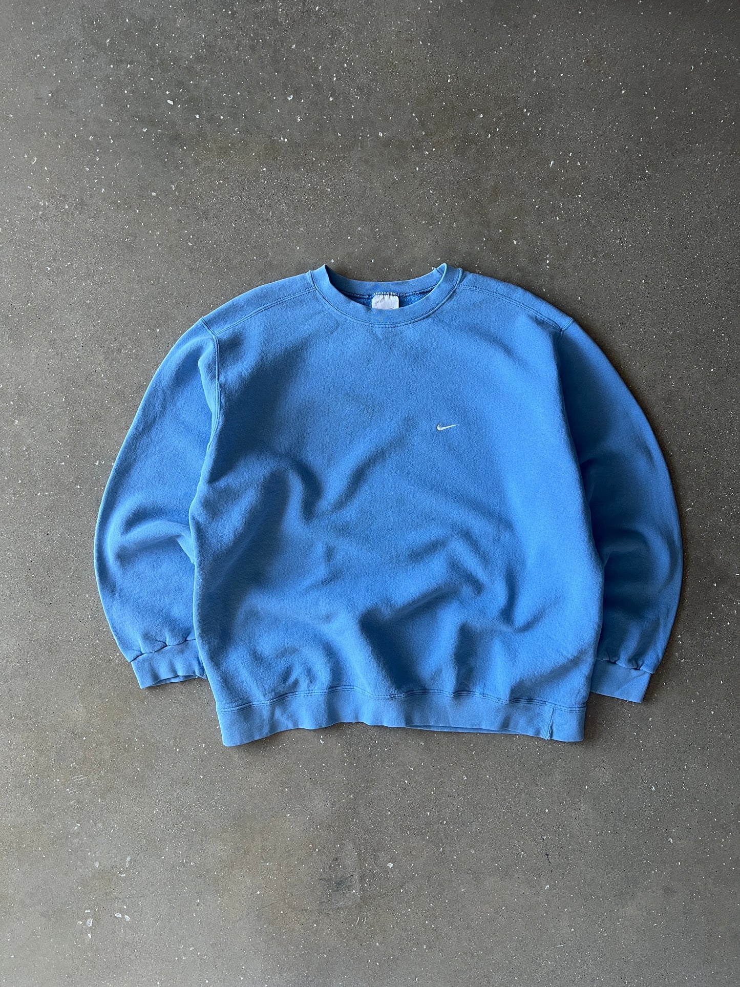Vintage Sky Blue Nike Swoosh Crew - XL