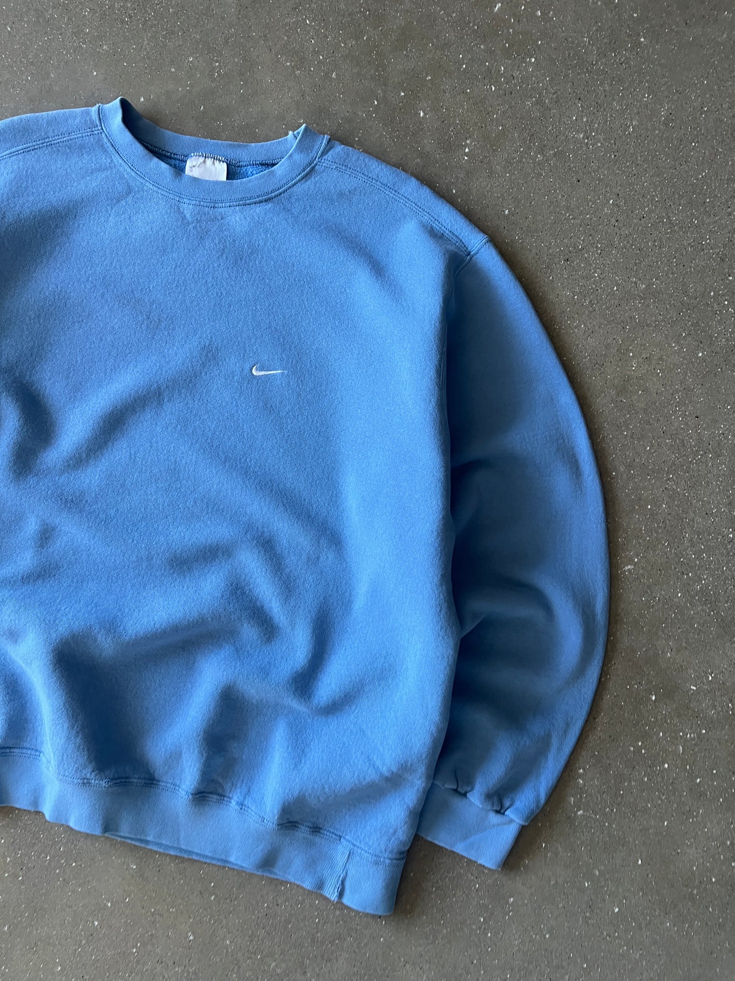 Vintage Sky Blue Nike Swoosh Crew - XL