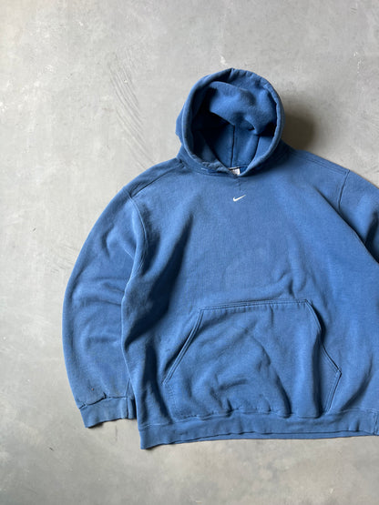 Royal Blue Nike Center Swoosh Hoodie - XL