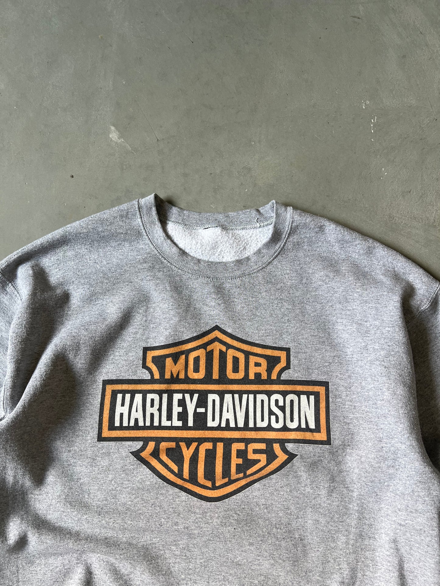 Vintage Grey Harley Davidson Crewneck - L