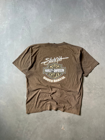 Vintage Brown Harley Davidson Shirt - XXL