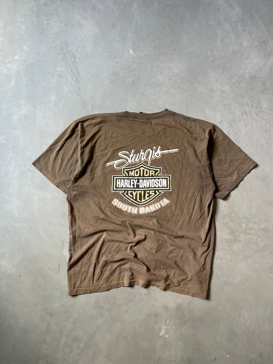 Vintage Brown Harley Davidson Shirt - XXL