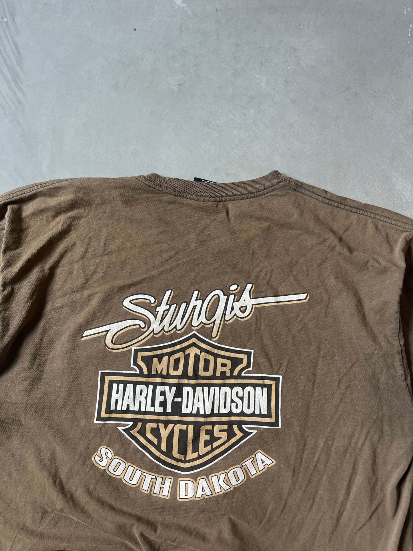 Vintage Brown Harley Davidson Shirt - XXL