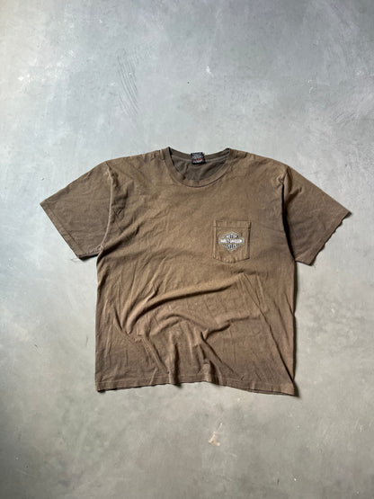 Vintage Brown Harley Davidson Shirt - XXL