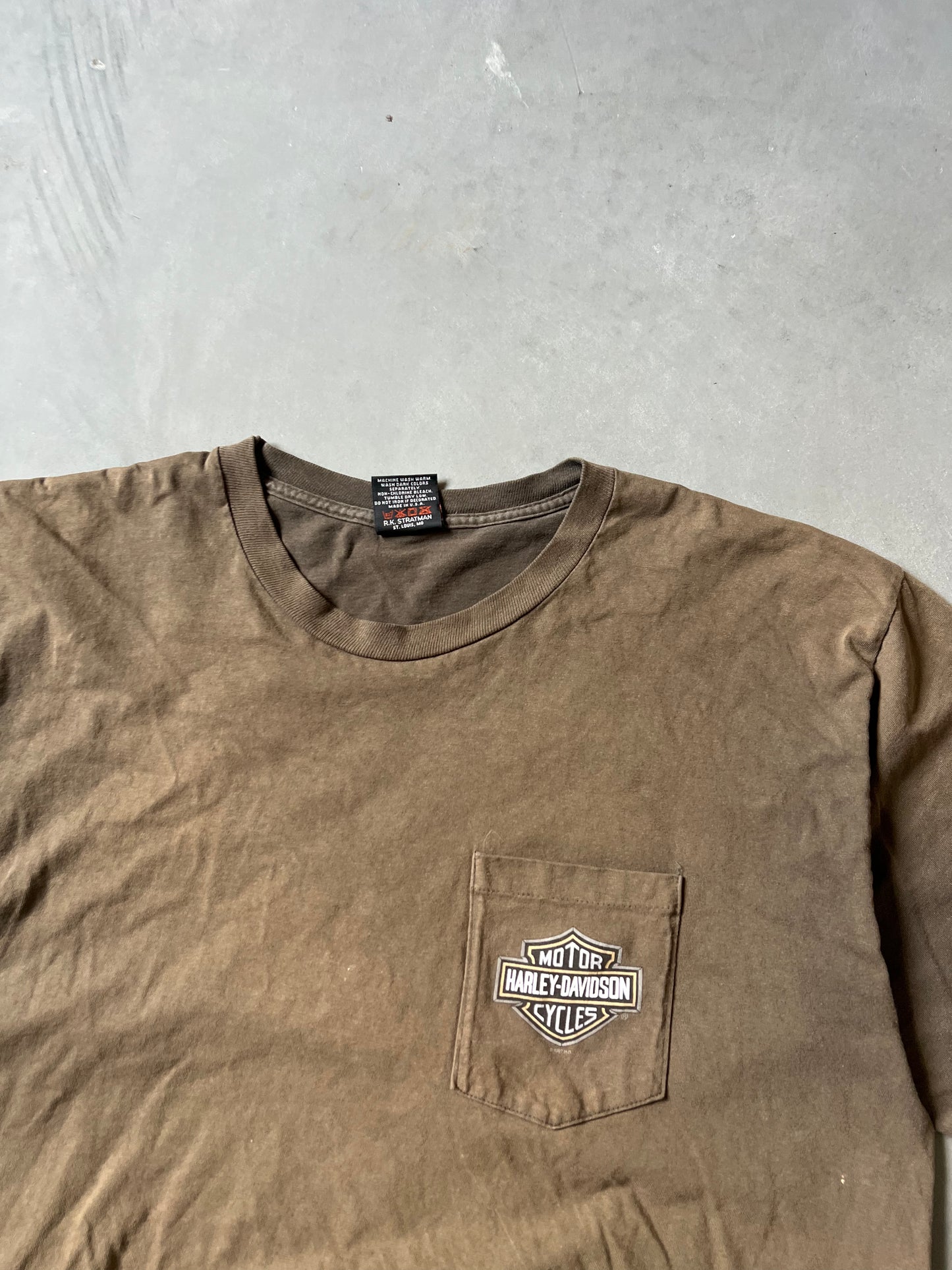 Vintage Brown Harley Davidson Shirt - XXL