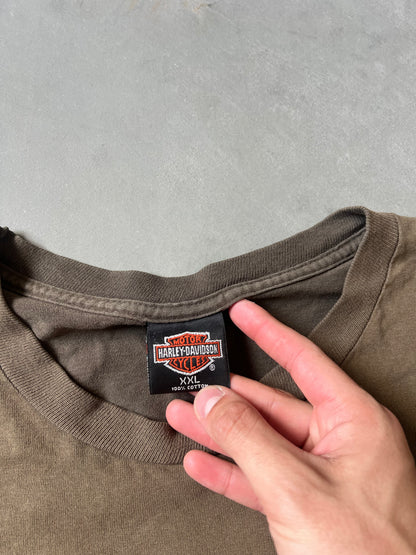 Vintage Brown Harley Davidson Shirt - XXL