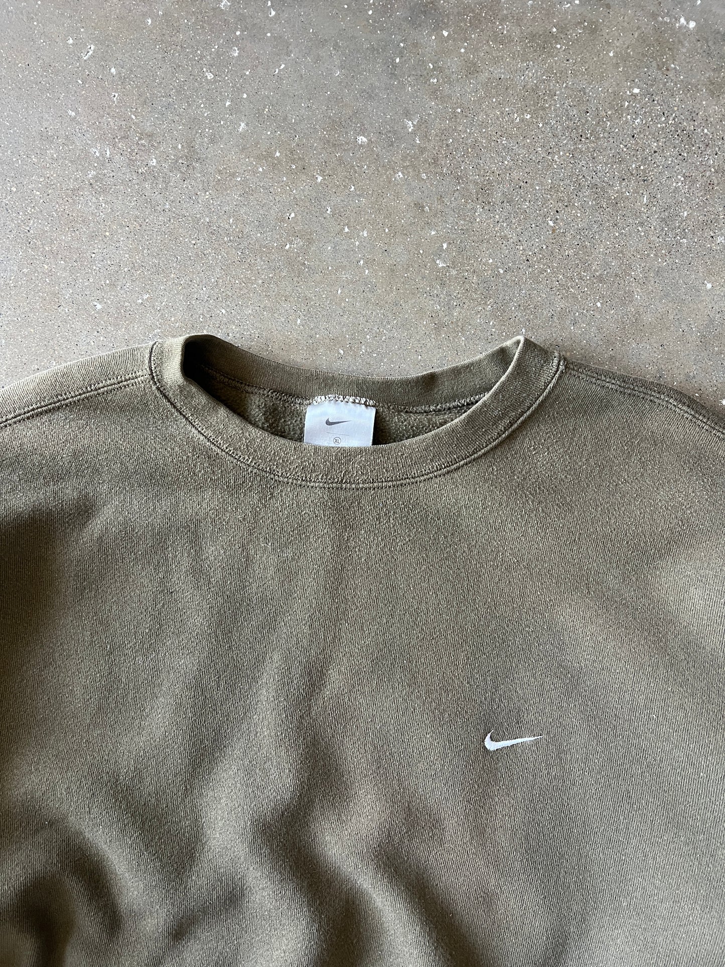 Vintage Dark Green Nike Swoosh Crew - XL