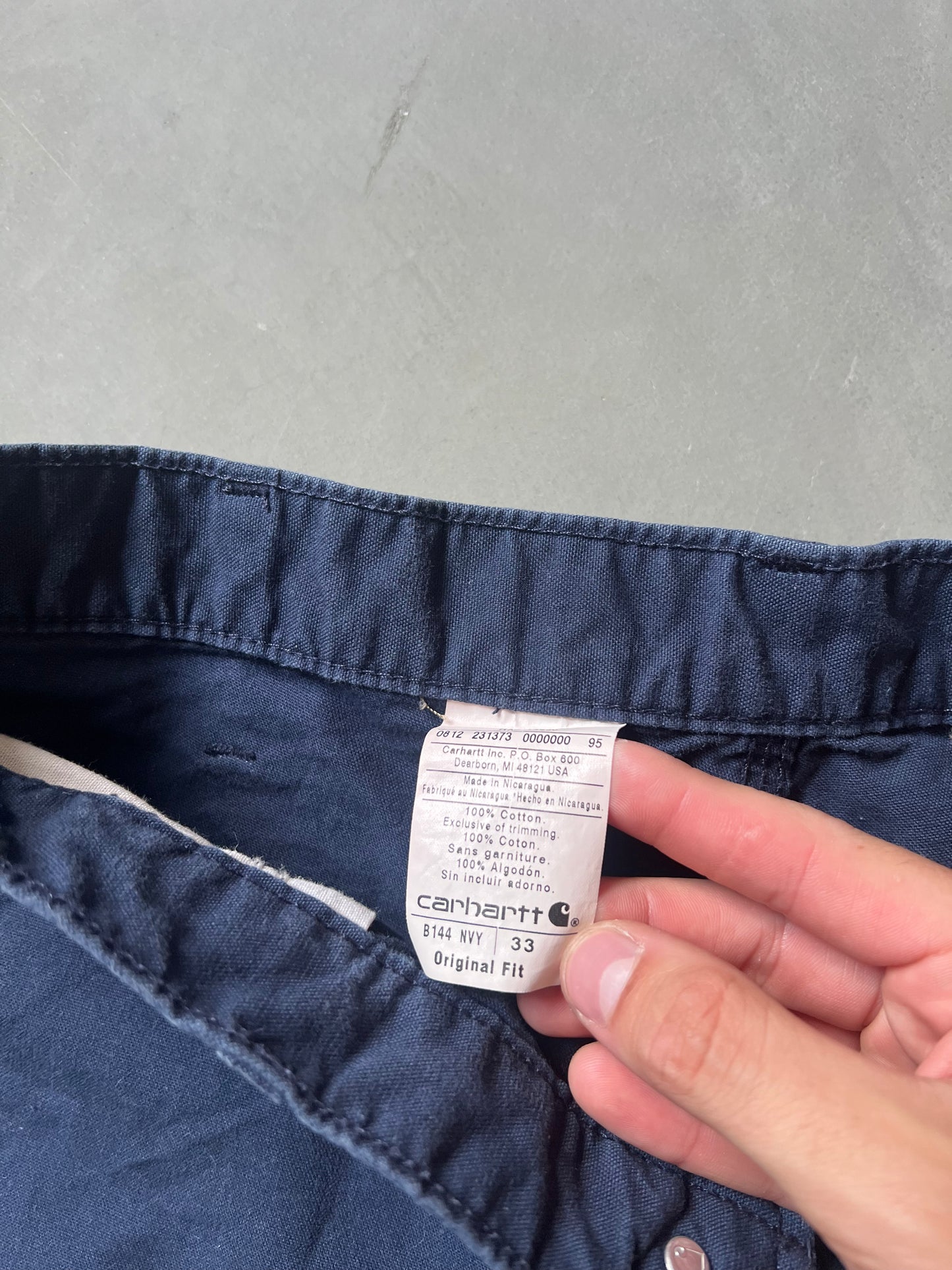 Vintage Navy Blue Carhartt Carpeter Shorts - 33
