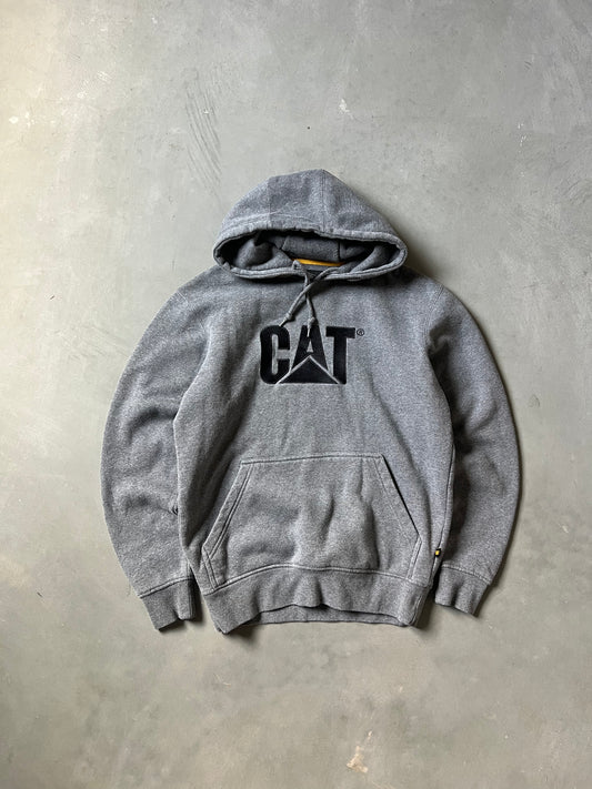 Vintage Grey CAT Spellout Hoodie - M