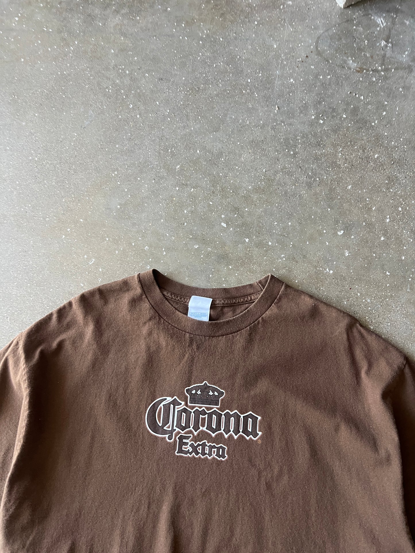 Vintage Brown Carona Beer Shirt - XL