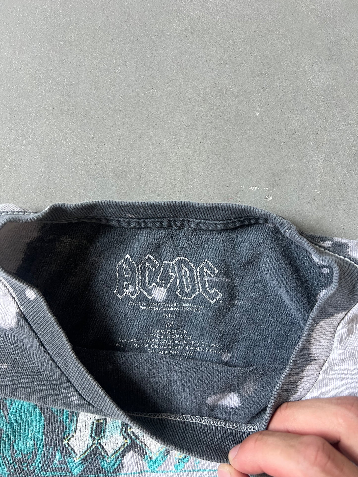 Vintage ACDC Tie Die Graphic Tee - M