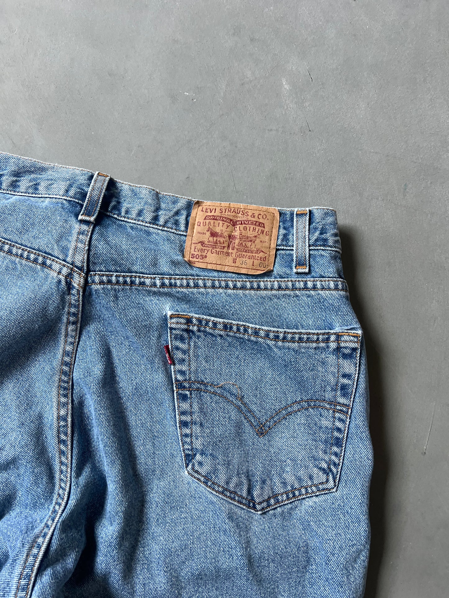Vintage Denim Blue Levi Shorts - 36