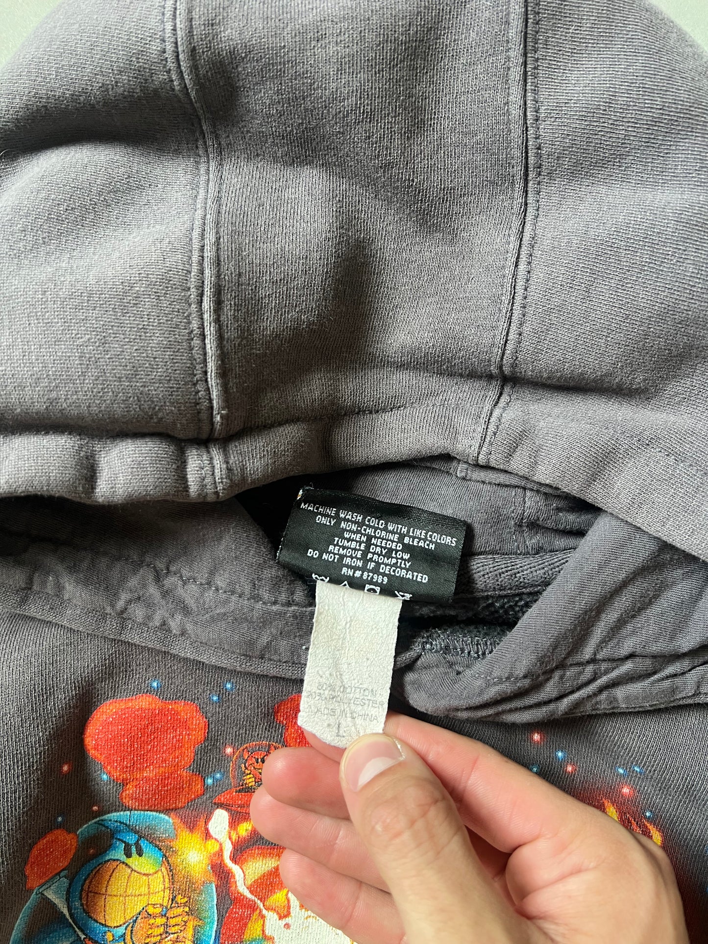 Vintage world industries flame boy skate hoodie - YL