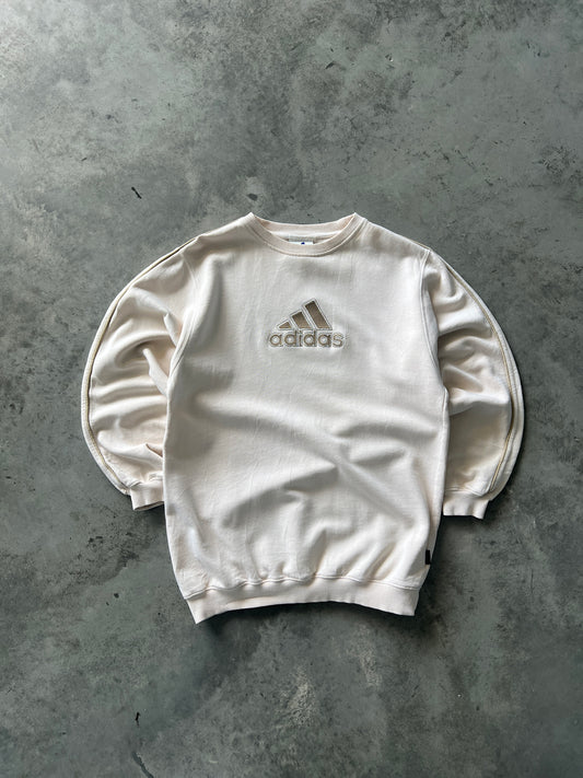 Vintage Tan Adidas Logo Crew - S