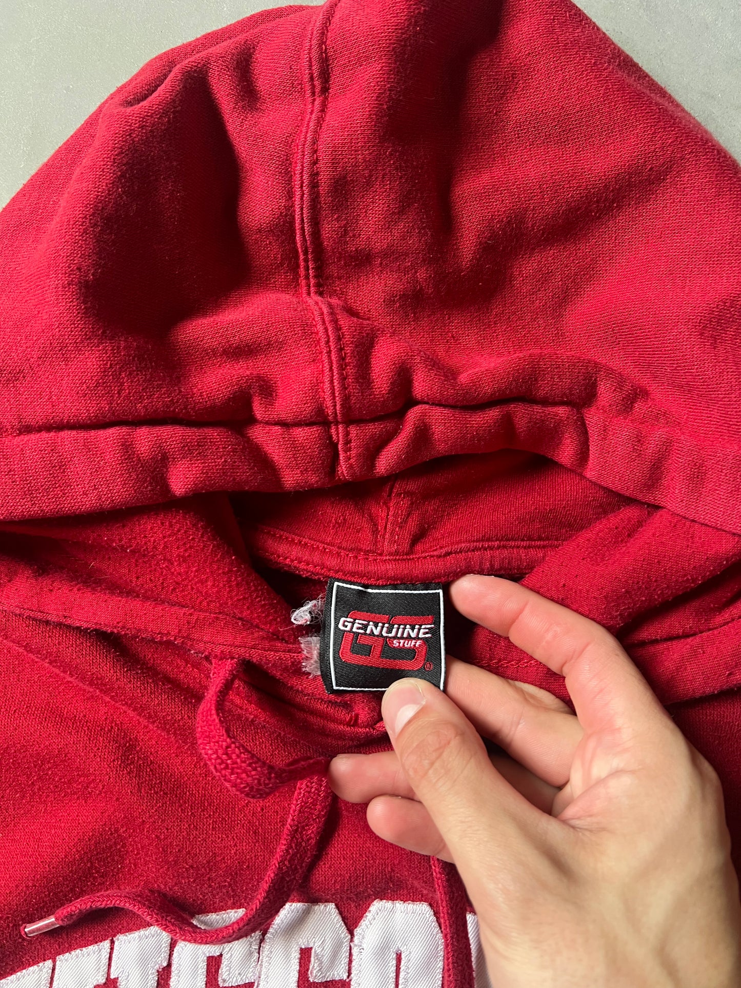 Vintage Red Wisconsin Badgers Hoodie - XL