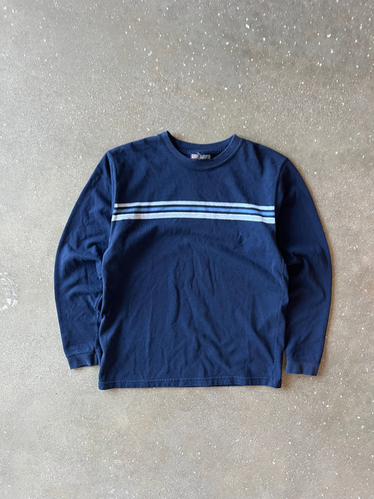 Vintage Navy Blue Stripped Longsleeve Shirt - S