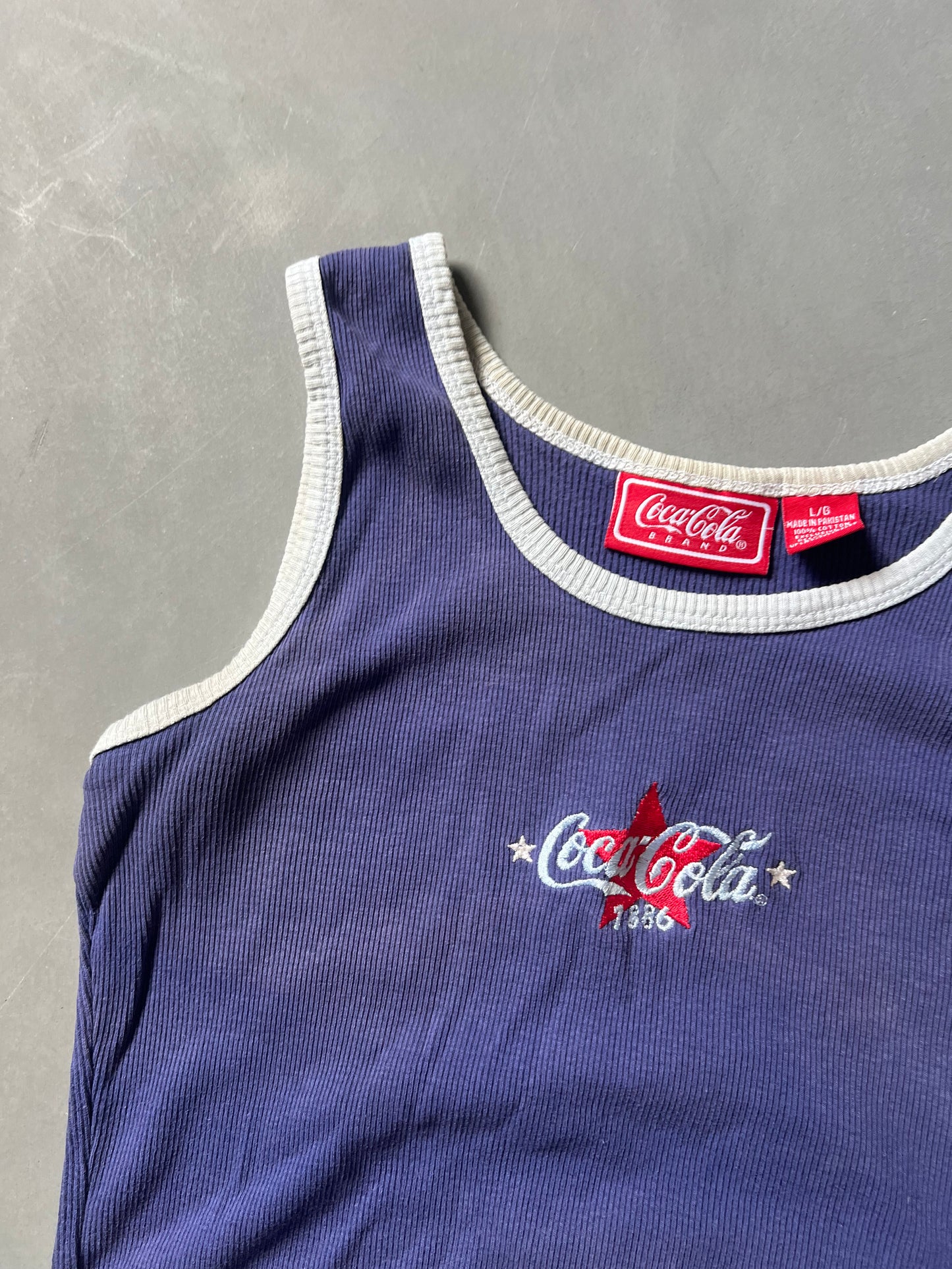 Vintage Purple Coca Cola Tank Top - L
