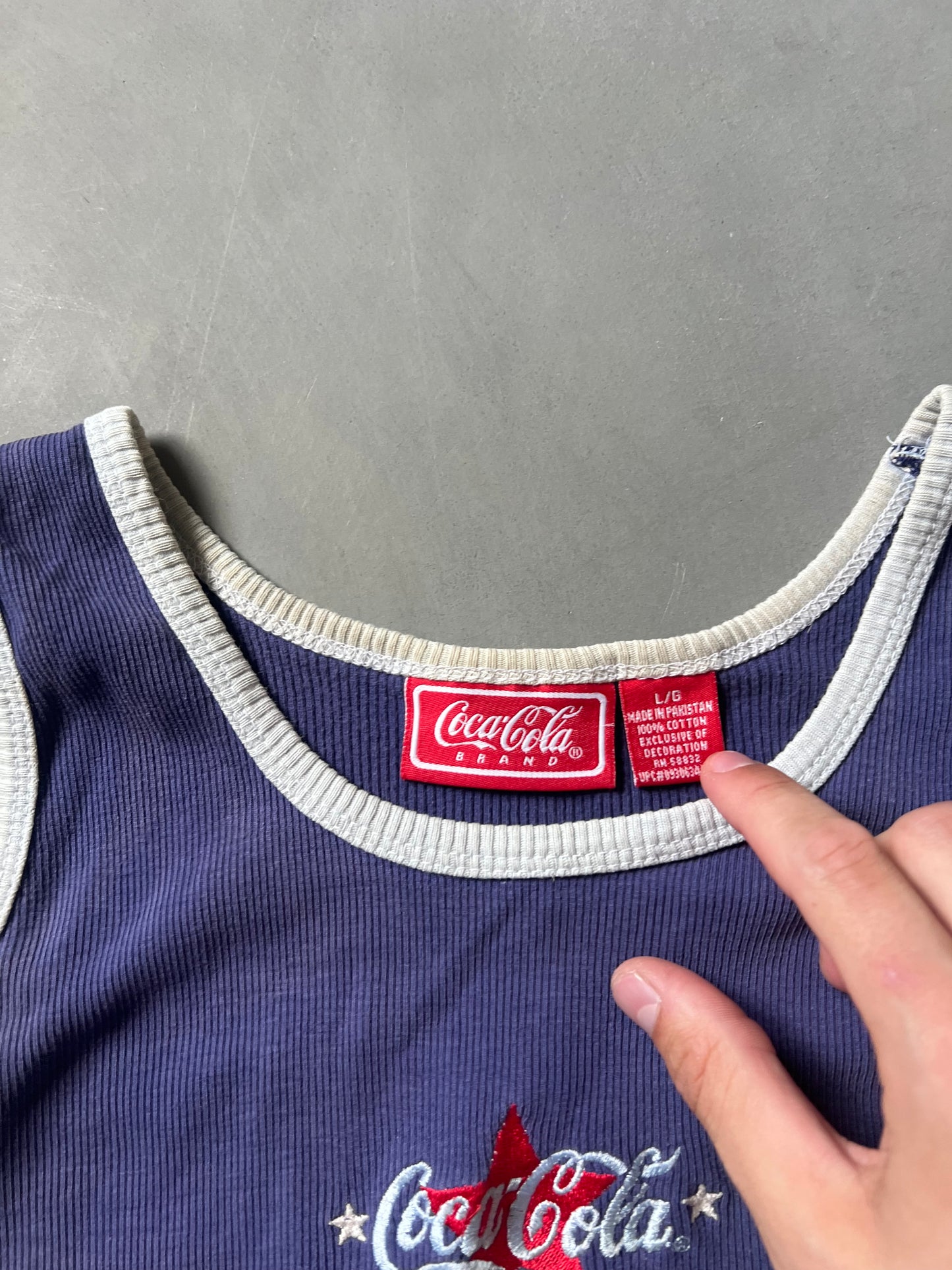 Vintage Purple Coca Cola Tank Top - L