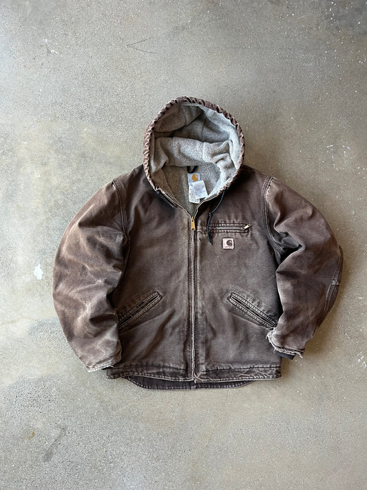 Vintage Faded Brown Carhartt Sherpa Jacket - M