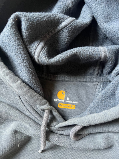 Vintage Light Grey Carhartt Hoodie - S