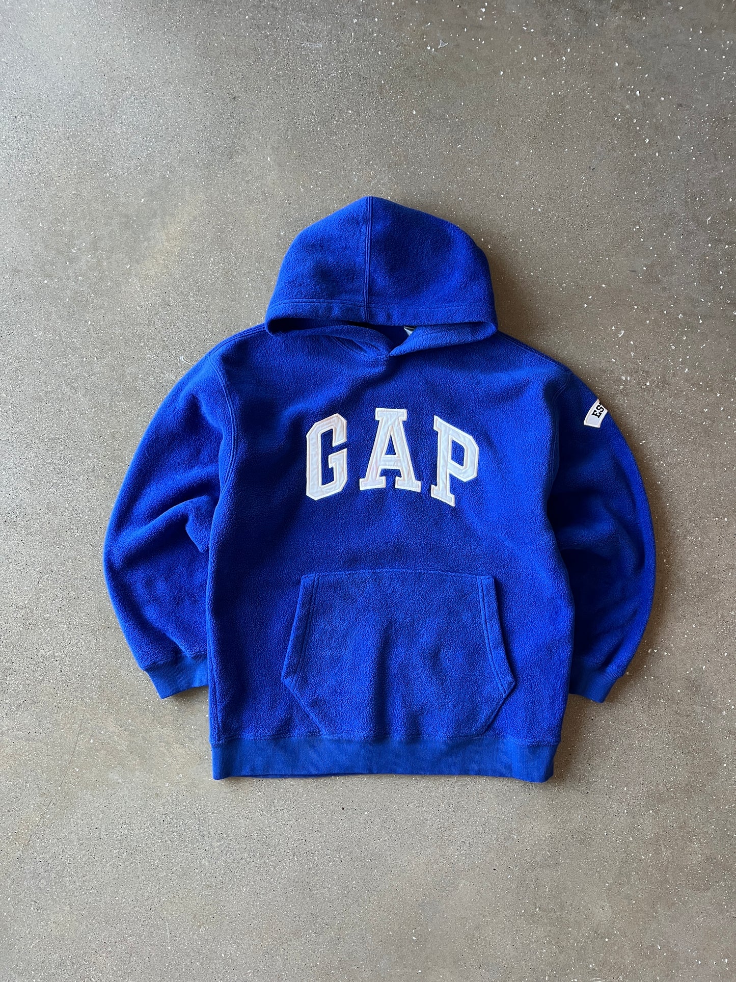 Vintage Sky Blue Gap Spellout Hoodie - S