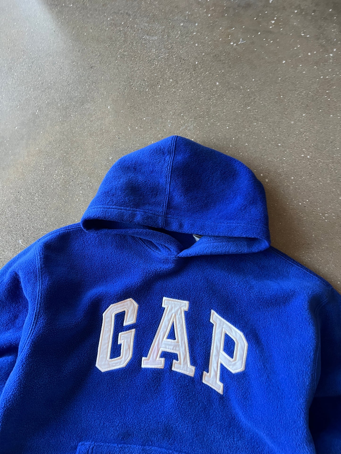 Vintage Sky Blue Gap Spellout Hoodie - S