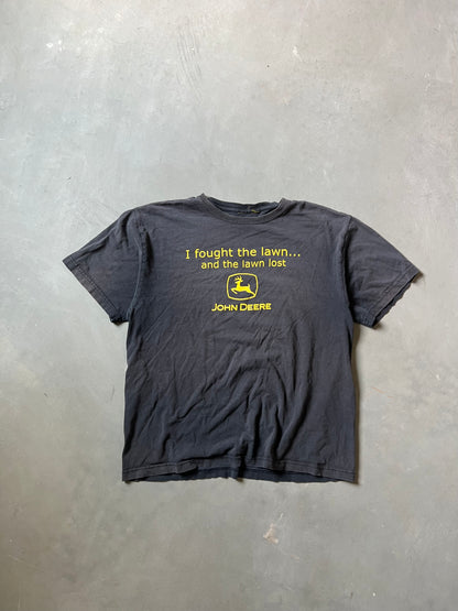 Vintage Faded Black John Deer Shirt - XL
