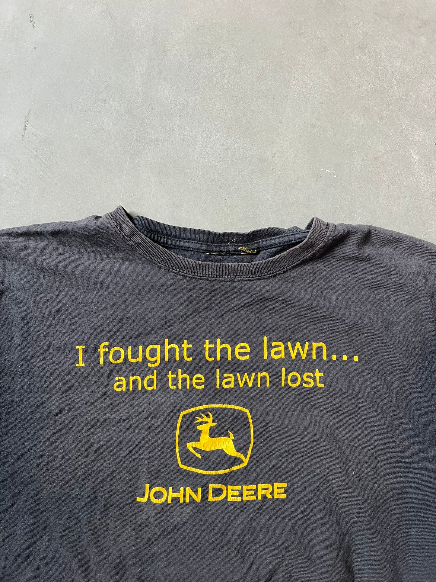 Vintage Faded Black John Deer Shirt - XL