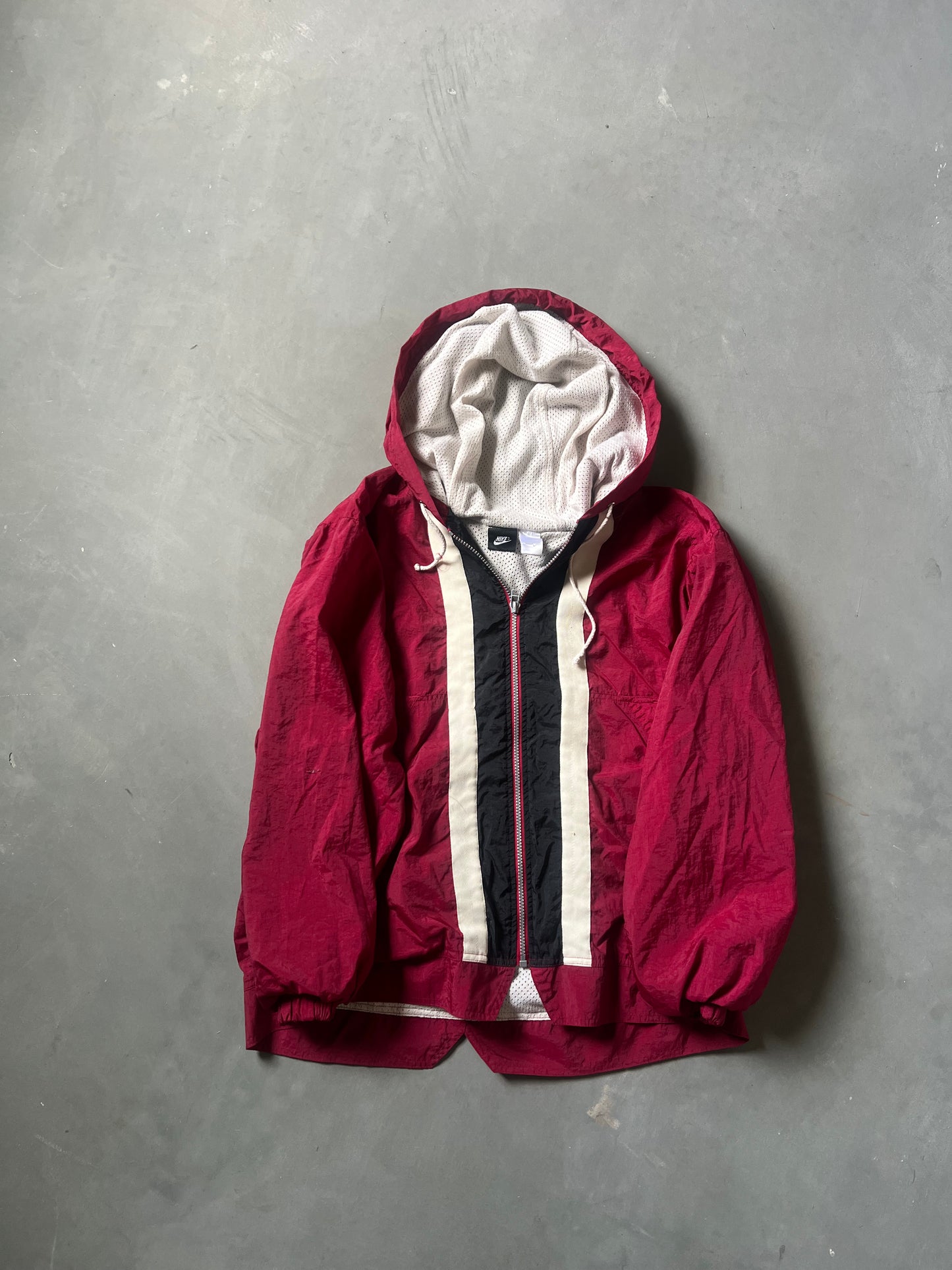 Vintage Red Nike Swoosh Windbreaker - L