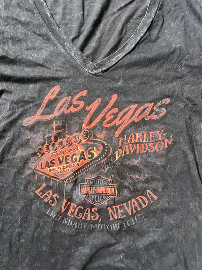 Vintage Black Harley Davidson Lace Top - XL