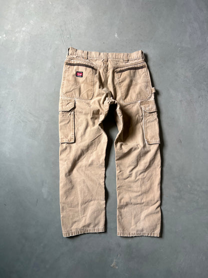 Vintage Faded Tan Wrangler Cargo Pants - 34x30