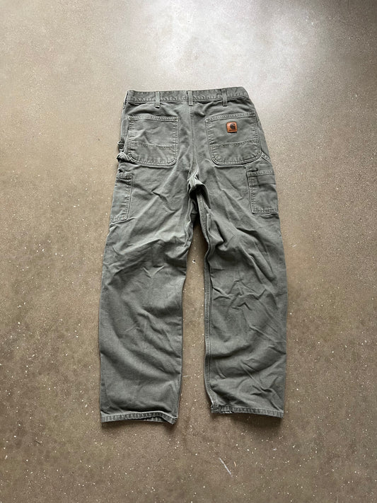 Vintage Green Carhartt Carpenter Pants - 34