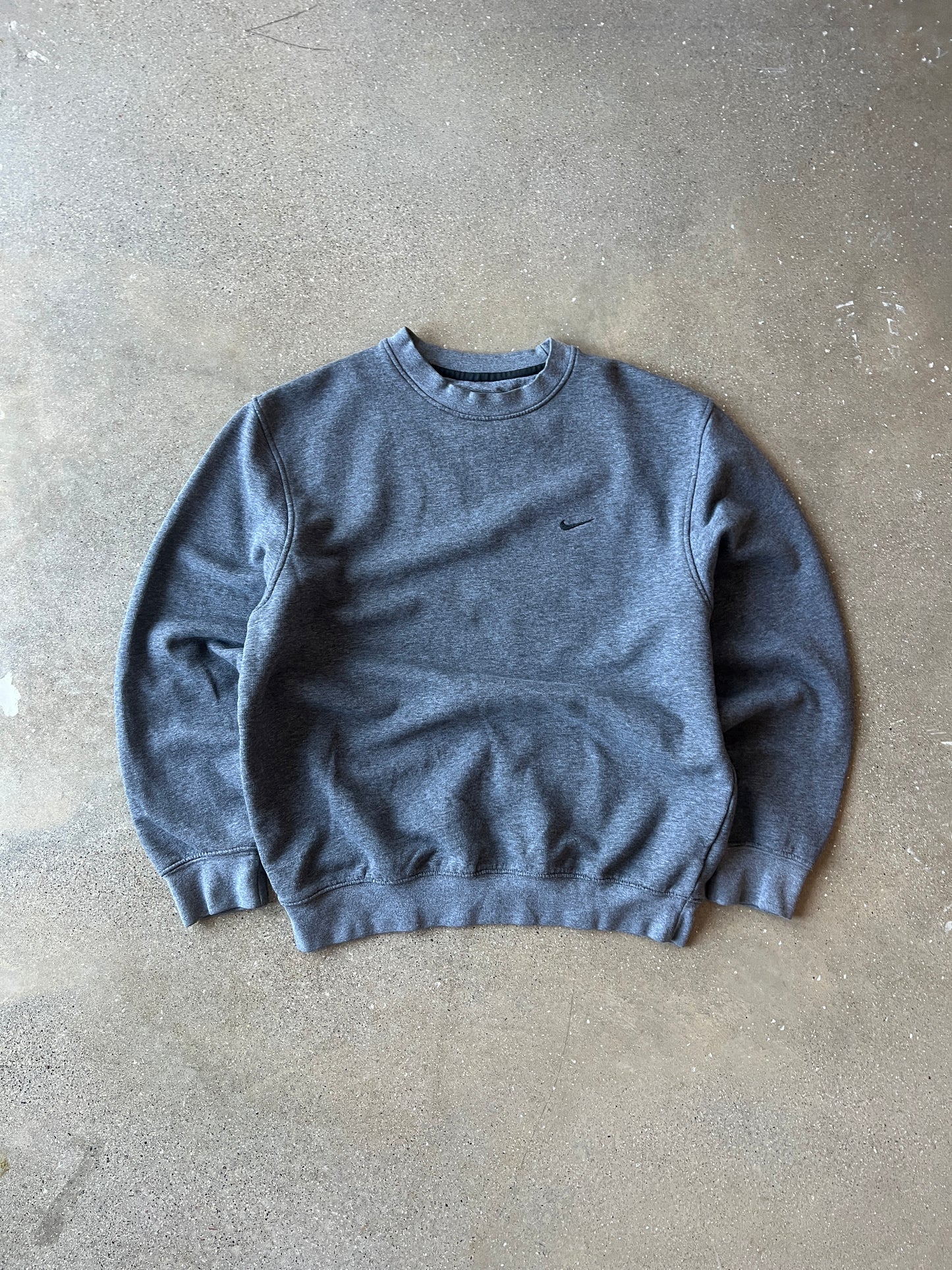 Vintage Grey Nike Swoosh Crew - M