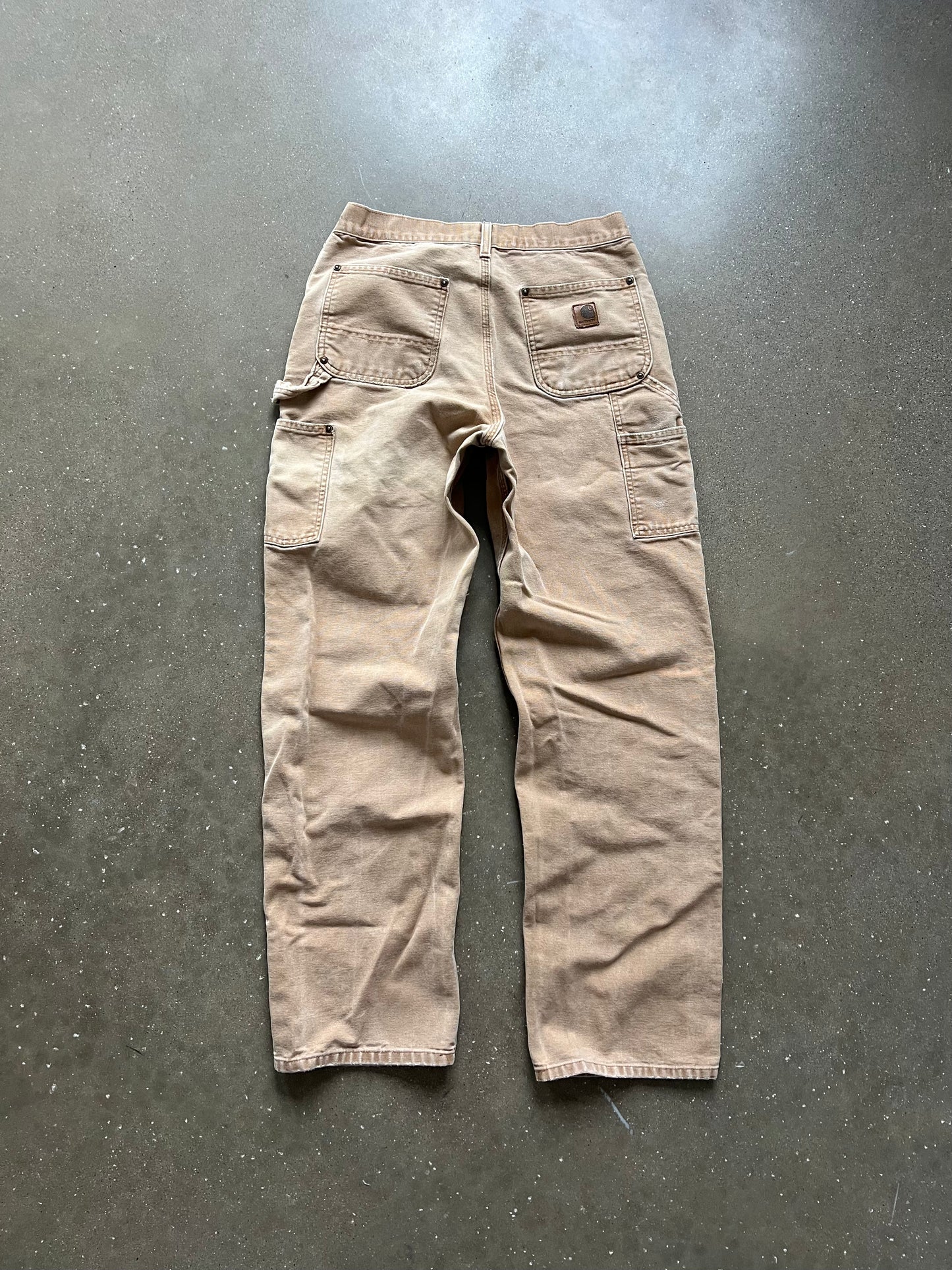 Vintage Faded Tan Carhartt Double Knee Pants - 30