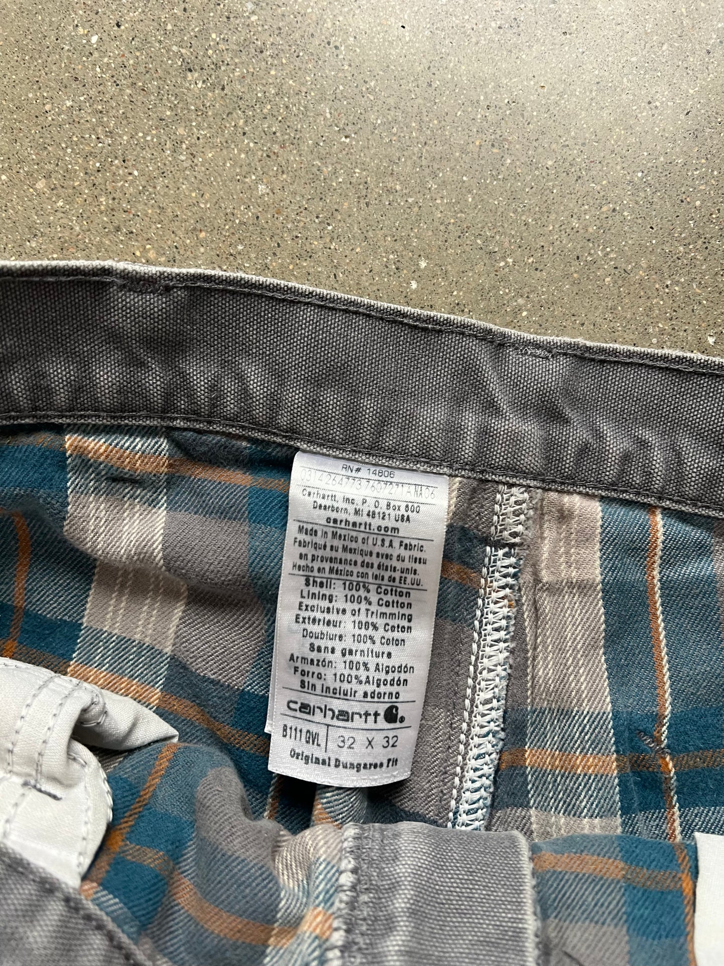 Vintage Stone Grey Carhartt Carpenter Pants - 32