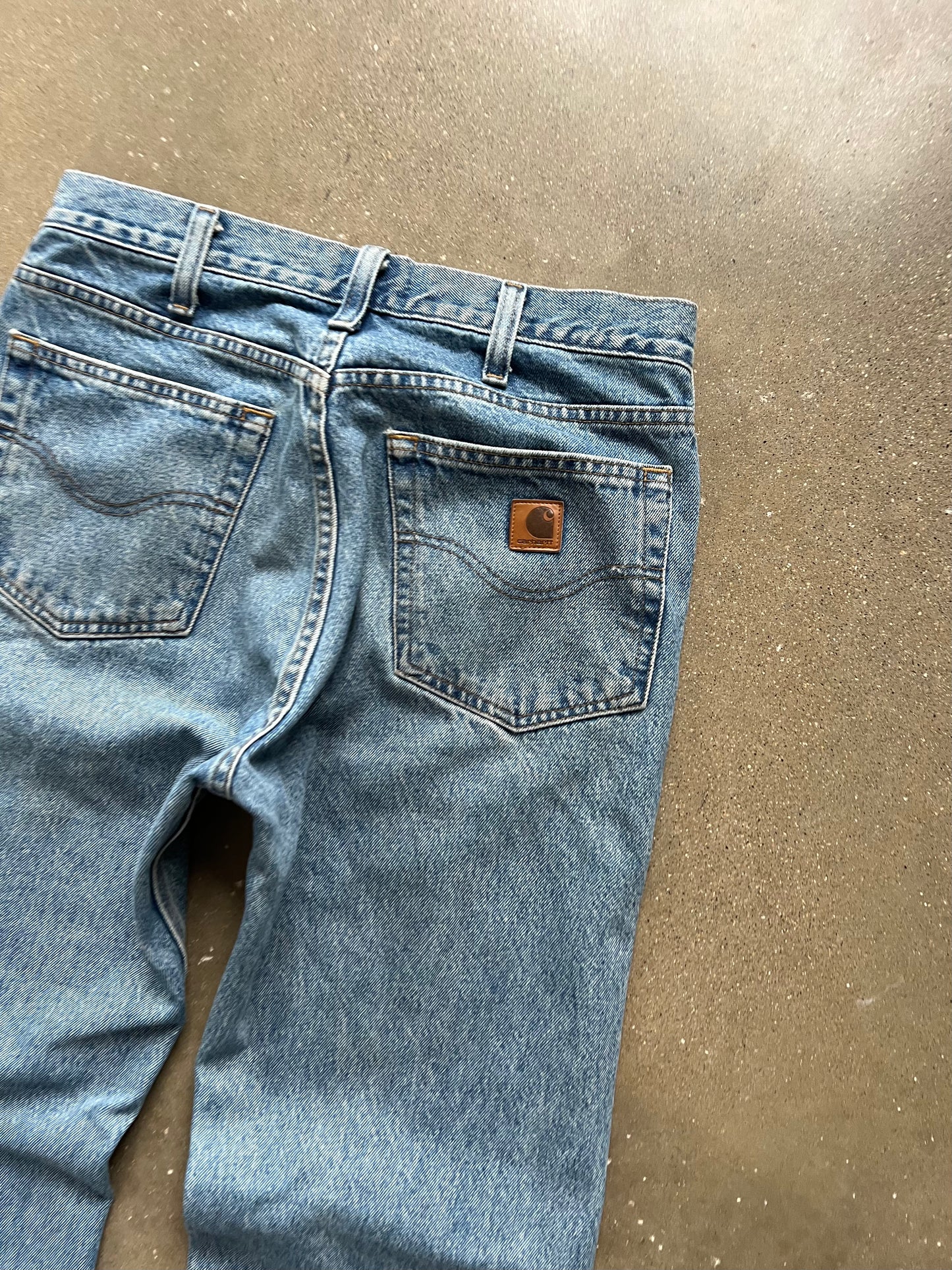 Vintage Denim Blue Carhartt Carpenter Pants - 32